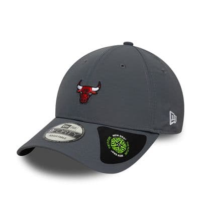 NEW ERA CHICAGO BULLS BASEBALL CAP.9FORTY RECYCLE MINI LOGO GREY REPREVE HAT W25