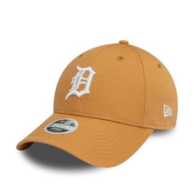 NEW ERA DETROIT TIGERS WOMENS BASEBALL CAP.9FORTY LEAGUE ESSENTIAL BEIGE HAT S25