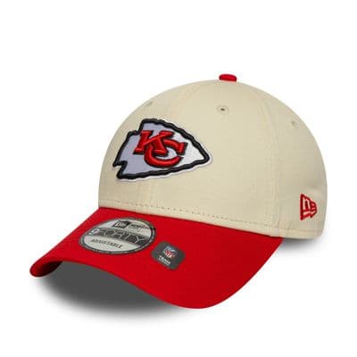 NEW ERA KANSAS CITY CHIEFS BASEBALL CAP.9FORTY WORDMARK NBA RED CREAM HAT W25