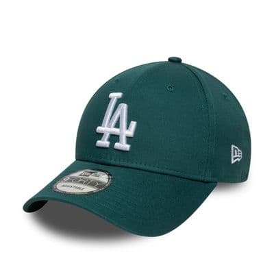 NEW ERA LA DODGERS BASEBALL CAP.9FORTY LEAGUE ESSENTIAL STRAPBACK GREEN HAT W25