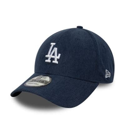 NEW ERA LA DODGERS BASEBALL CAP.9FORTY LOS ANGELES NAVY CORD STRAPBACK HAT W26