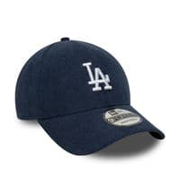 NEW ERA LA DODGERS BASEBALL CAP.9FORTY LOS ANGELES NAVY CORD STRAPBACK HAT W26