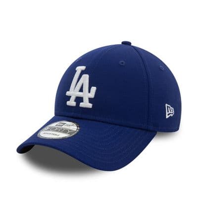 NEW ERA LA DODGERS BASEBALL CAP.9FORTY SIDE PATCH BLUE COTTON STRAPBACK HAT W24