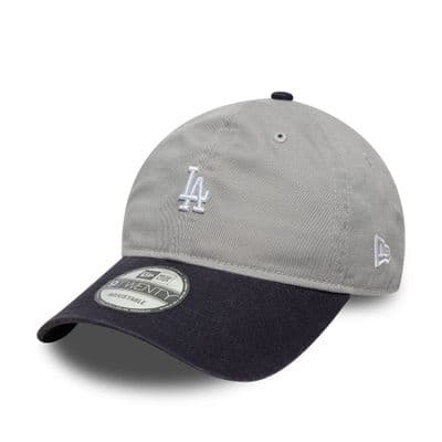 NEW ERA LA DODGERS BASEBALL CAP.9TWENTY LOS ANGELES GREY WASHED CONTRAST HAT W26