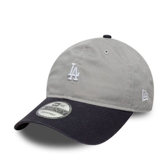 NEW ERA LA DODGERS BASEBALL CAP.9TWENTY LOS ANGELES GREY WASHED CONTRAST HAT W26