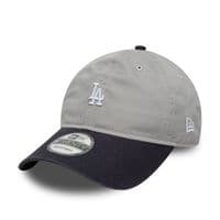 NEW ERA LA DODGERS BASEBALL CAP.9TWENTY LOS ANGELES GREY WASHED CONTRAST HAT W26