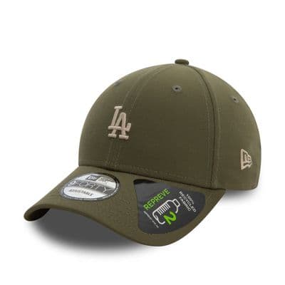 NEW ERA LA DODGERS BASEBALL CAP.9TWENTY MINI LOGO GREEN REPREVE MLB HAT W24