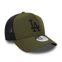 NEW ERA LA DODGERS TRUCKER CAP.9FORTY SPORT GREEN BLACK A FRAME BASEBALL HAT W26