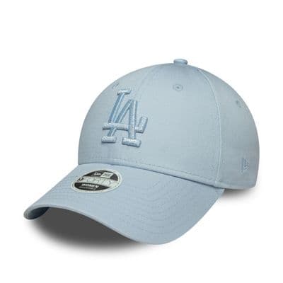 NEW ERA LA DODGERS WOMENS BASEBALL CAP.9FORTY METALLIC LOGO PASTEL BLUE HAT S26