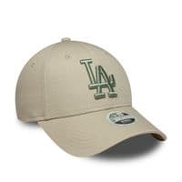 NEW ERA LA DODGERS WOMENS BASEBALL CAP.9FORTY MLB BEIGE LEAGUE ESSENTIAL HAT W26