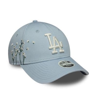 NEW ERA LA DODGERS WOMENS FLORAL BASEBALL CAP.9FORTY LOS ANGELES BLUE HAT W26