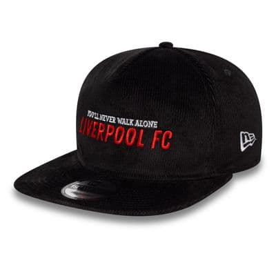 NEW ERA LIVERPOOL FC BASEBALL CAP.CORD YOU'LL NEVER WALK ALONE FOOTBALL HAT W25
