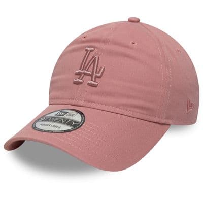 NEW ERA LOS ANGELES DODGERS BASEBALL CAP.9TWENTY MIDI LOGO PINK STRAP HAT W25