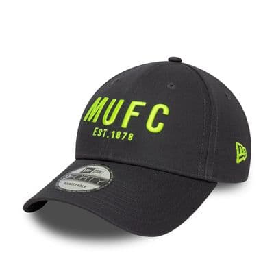 NEW ERA MANCHESTER UNITED FC BASEBALL CAP.9FORTY GREY MUFC FOOTBALL HAT W25