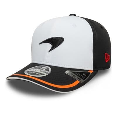 NEW ERA MCLAREN BASEBALL CAP.9SEVENTY RETRO RACING STRETCH SNAP BLACK HAT W25