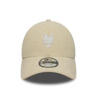 NEW ERA NEW YORK METS BASEBALL CAP.9FORTY MLB SOFT CREAM CORD STRAPBACK HAT W26