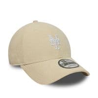 NEW ERA NEW YORK METS BASEBALL CAP.9FORTY MLB SOFT CREAM CORD STRAPBACK HAT W26