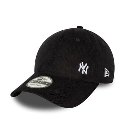 NEW ERA NEW YORK YANKEES BASEBALL CAP.9FORTY CORD FLAWLESS BLACK MLB HAT W25