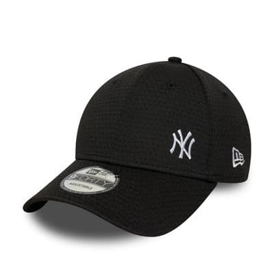 NEW ERA NEW YORK YANKEES BASEBALL CAP.9FORTY FLAWLESS BLACK MESH MLB HAT W25