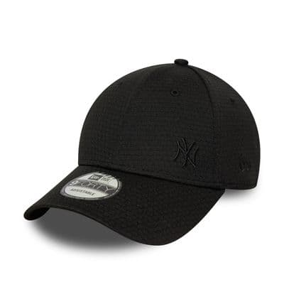 NEW ERA NEW YORK YANKEES BASEBALL CAP.9FORTY FLAWLESS BLACK MESH SNAP HAT W25