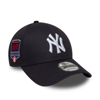 NEW ERA NEW YORK YANKEES BASEBALL CAP.9FORTY NAVY SIDE PATCH STRAPBACK HAT S25