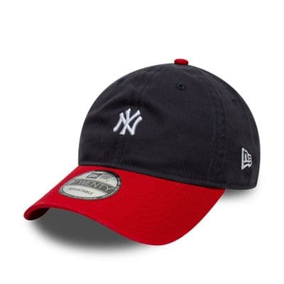 NEW ERA NEW YORK YANKEES BASEBALL CAP.9TWENTY NAVY RED WASHED CONTRAST HAT W26