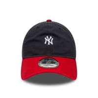 NEW ERA NEW YORK YANKEES BASEBALL CAP.9TWENTY NAVY RED WASHED CONTRAST HAT W26