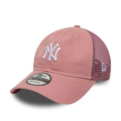 NEW ERA NEW YORK YANKEES BASEBALL TRUCKER CAP.9TWENTY MIDI LOGO PINK HAT W25