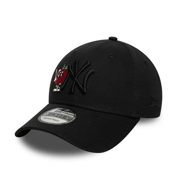 NEW ERA NEW YORK YANKEES ICON BASEBALL CAP.9FORTY MLB BLACK ADJUSTABLE HAT S26