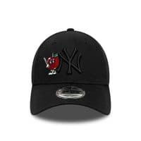 NEW ERA NEW YORK YANKEES ICON BASEBALL CAP.9FORTY MLB BLACK ADJUSTABLE HAT S26