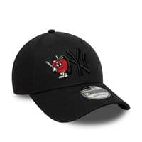 NEW ERA NEW YORK YANKEES ICON BASEBALL CAP.9FORTY MLB BLACK ADJUSTABLE HAT S26