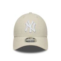 NEW ERA NEW YORK YANKEES LINEN BASEBALL CAP.9FORTY MCROWN BEIGE SNAPBACK HAT S26
