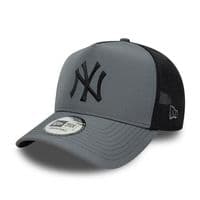 NEW ERA NEW YORK YANKEES TRUCKER CAP.9FORTY SPORT  GREY A FRAME BASEBALL HAT W26