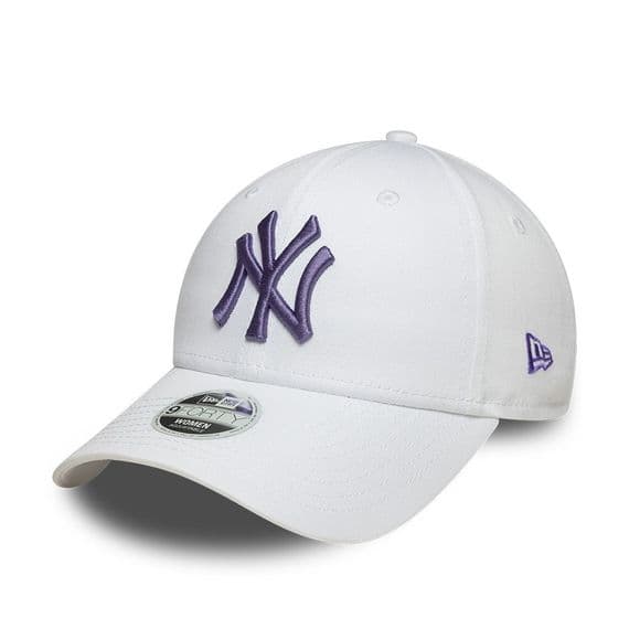 NEW ERA NEW YORK YANKEES WOMENS BASEBALL CAP.9FORTY WHITE LEAGUE ESSENT HAT W26