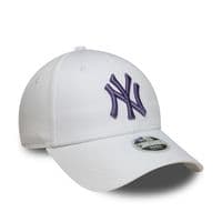 NEW ERA NEW YORK YANKEES WOMENS BASEBALL CAP.9FORTY WHITE LEAGUE ESSENT HAT W26