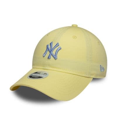 NEW ERA NEW YORK YANKEES WOMENS BASEBALL CAP.9TWENTY YELLOW LEAGUE ESSEN HAT W26