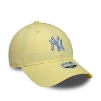NEW ERA NEW YORK YANKEES WOMENS BASEBALL CAP.9TWENTY YELLOW LEAGUE ESSEN HAT W26