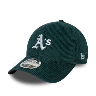 NEW ERA OAKLAND ATHLETICS BASEBALL CAP.9FORTY MCROWN GREEN CORD SNAPBACK HAT W25