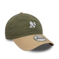 NEW ERA OAKLAND ATHLETICS BASEBALL CAP.9TWENTY GREEN MLB WASHED CONTRAST HAT W26
