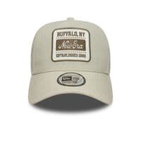 NEW ERA PATCH BUFFALO NEW YORK LINEN BASEBALL CAP.9FORTY E CROWN ADJUST HAT S26