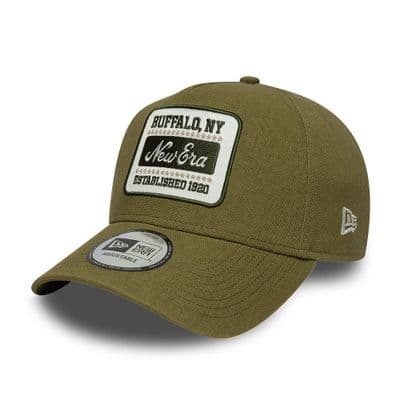 NEW ERA PATCH BUFFALO NEW YORK LINEN BASEBALL CAP.9FORTY ECROWN SNAPBACK HAT S26