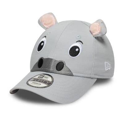 NEW ERA TODDLER CHILDS BASEBALL CAP.9FORTY HIPPO ANIMAL GREY ADJUSTABLE HAT S25
