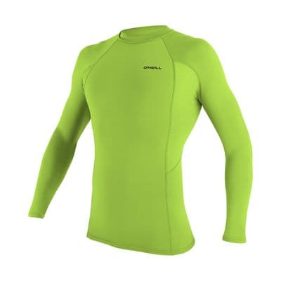O'NEILL MEN RASH VEST TOP.NEW SKINS LIME UPF50 LONG SLEEVE SUN GUARD T SHIRT W26