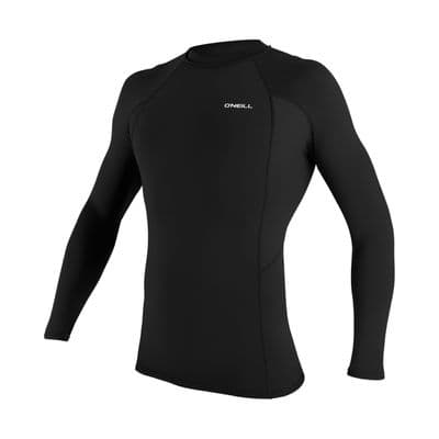 O'NEILL MEN RASH VEST TOP.SKINS BLACK UPF50+ LONG SLEEVE SUN GUARD T SHIRT W26