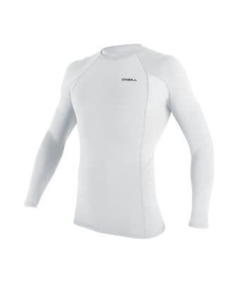 O'NEILL MEN RASH VEST TOP.SKINS WHITE UPF50+ LONG SLEEVE SUN GUARD T SHIRT W26