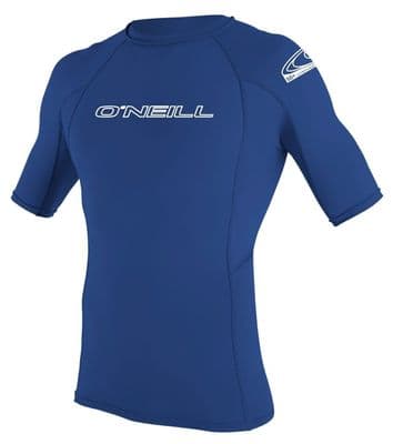 O'NEILL MENS RASH VEST T SHIRT.SKINS BLUE UPF50+ SUN PROTECTION GUARD TOP S26