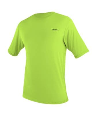 O'NEILL MENS RASH VEST T SHIRT.SKINS LIME UPF50+ SUN PROTECTION GUARD TOP W26
