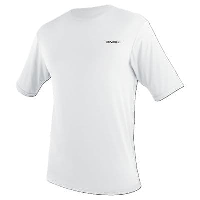 O'NEILL MENS RASH VEST T SHIRT.SKINS WHITE UPF50+ SUN PROTECTION GUARD TOP W26
