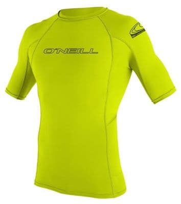 O'NEILL MENS RASH VEST TOP.NEW SKINS LIME UPF50 SUN PROTECTION GUARD T SHIRT.S26
