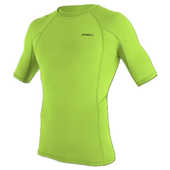 O'NEILL MENS RASH VEST TOP.NEW SKINS LIME UPF50 SUN PROTECTION GUARD T SHIRT.W26